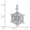 Gold Polished Snowflake Pendants