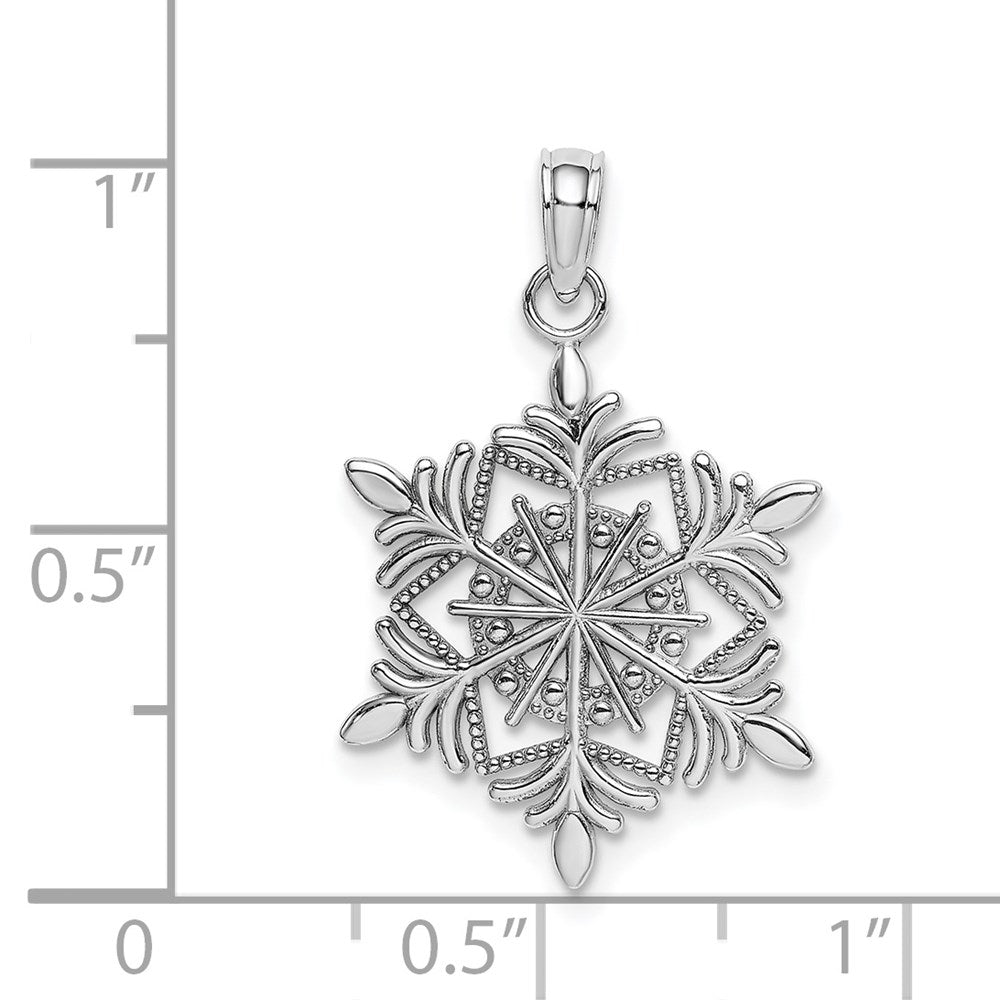 Gold Polished Snowflake Pendants