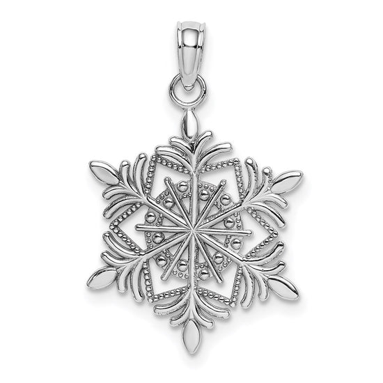 Gold Polished Snowflake Pendants