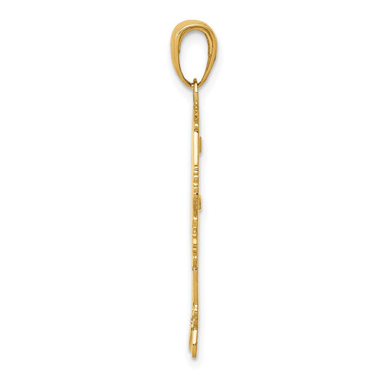 14k Flat Engravable Girl Charm