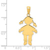 14k Flat Engravable Girl Charm