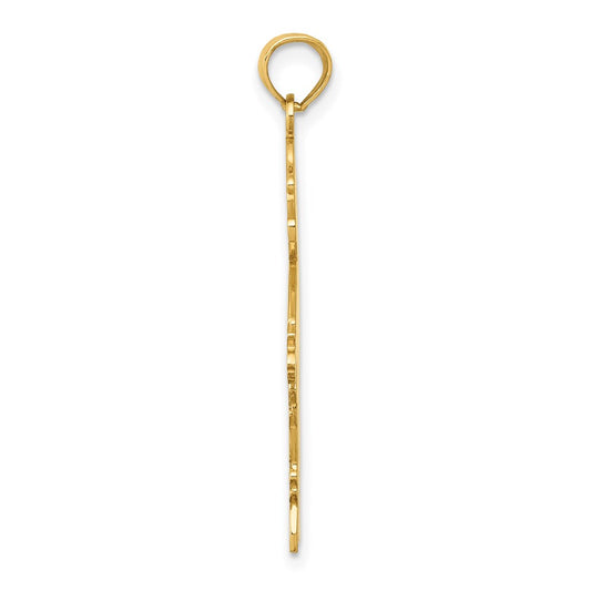 14k Flat Engravable Boy Charm