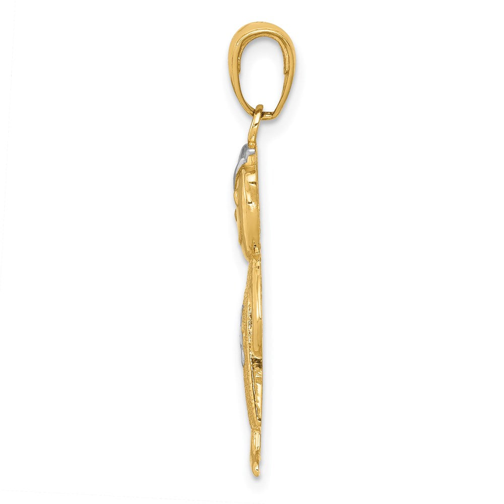 14k and White Rhodium Boy with Hands in Pockets Pendant