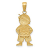 14k and White Rhodium Boy with Hands in Pockets Pendant