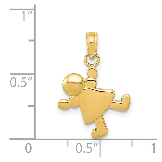 Gold Little Girl Charm