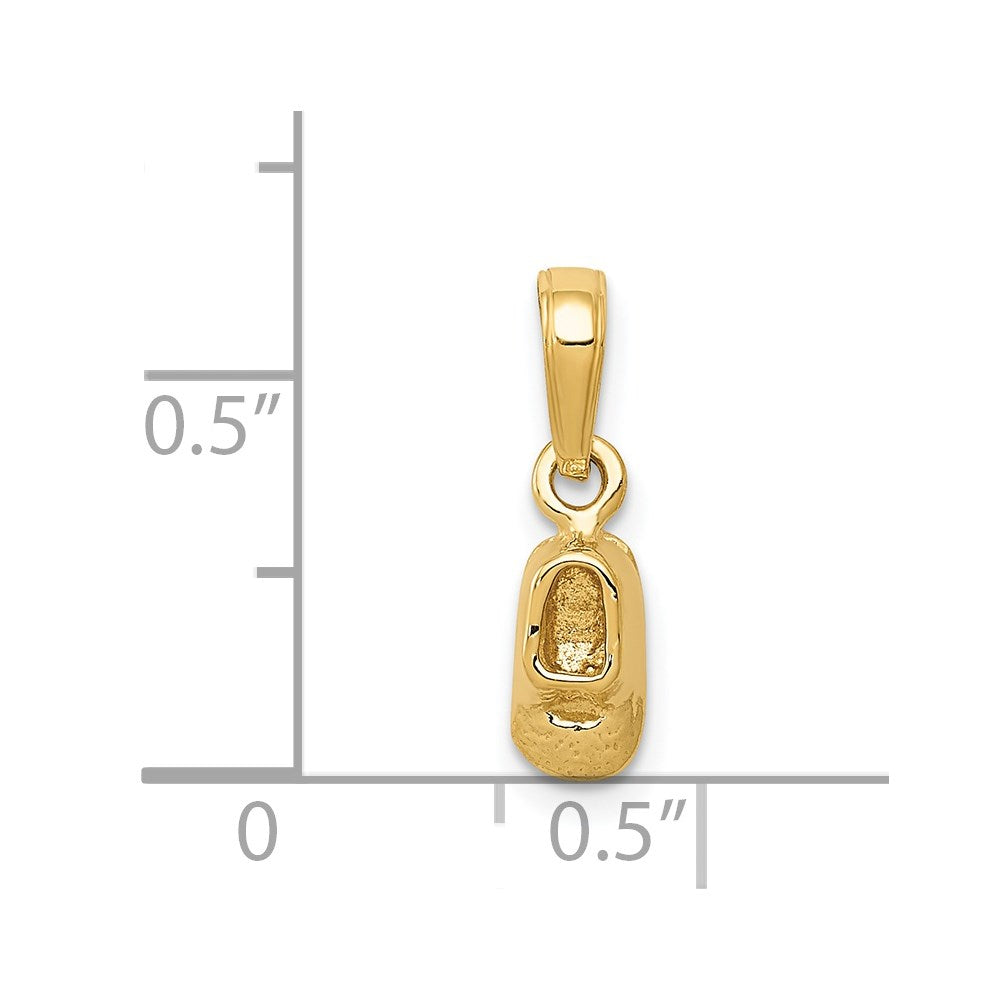 14k  3-D Baby Shoe Charm