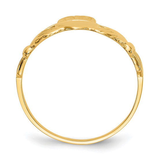 Gold Polished Claddagh Rings
