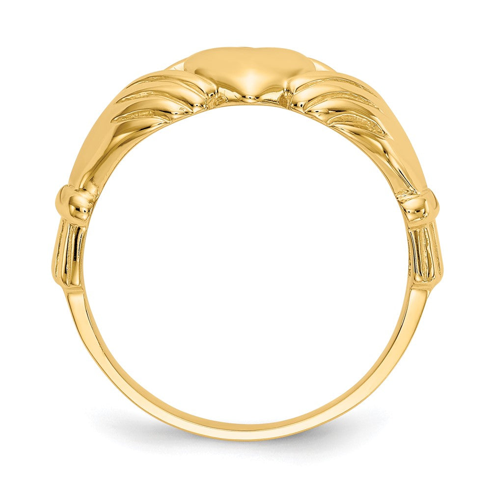 Gold Polished Claddagh Rings