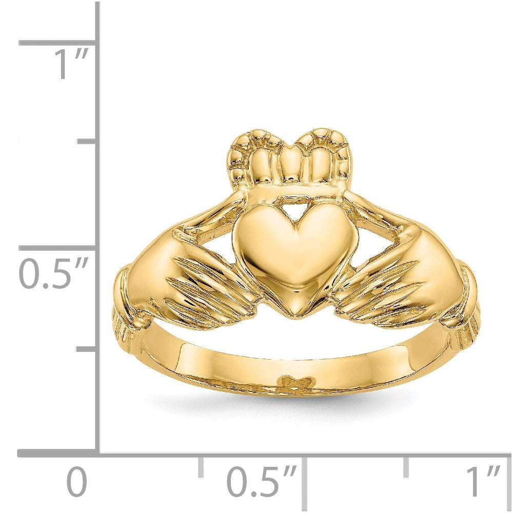 Gold Polished Claddagh Rings