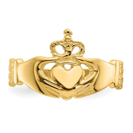 Gold Polished Claddagh Rings