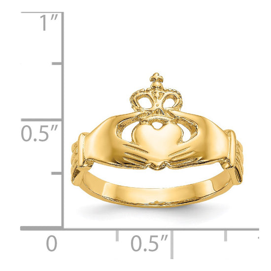 Gold Polished Claddagh Rings