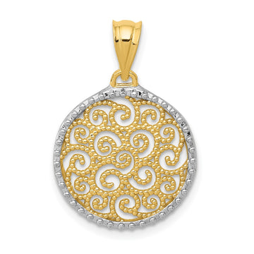 Gold Polished Filigree Pendants