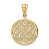 Gold Polished Filigree Pendants