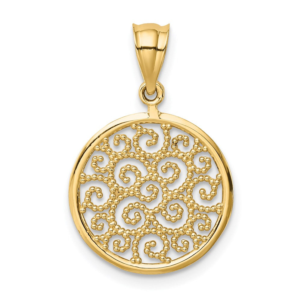Gold Polished Filigree Pendants