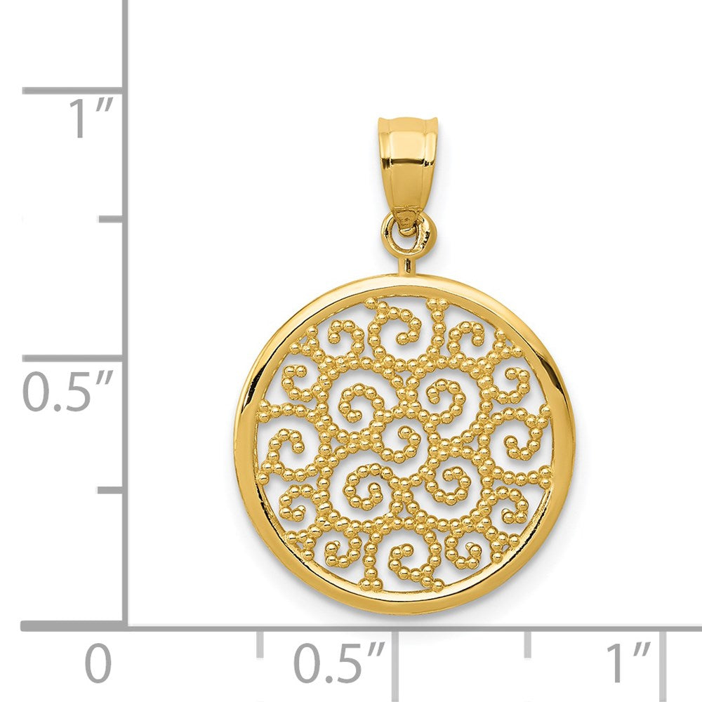 Gold Polished Filigree Pendants