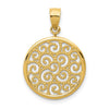 Gold Polished Filigree Pendants
