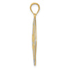 14K and White Rhodium Diamond-Cut Filigree Swirl Pendant