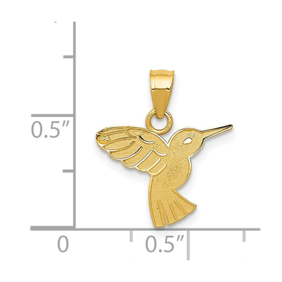 14k Hummingbird Pendant