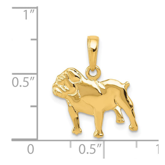 Gold Polished Dog Pendants