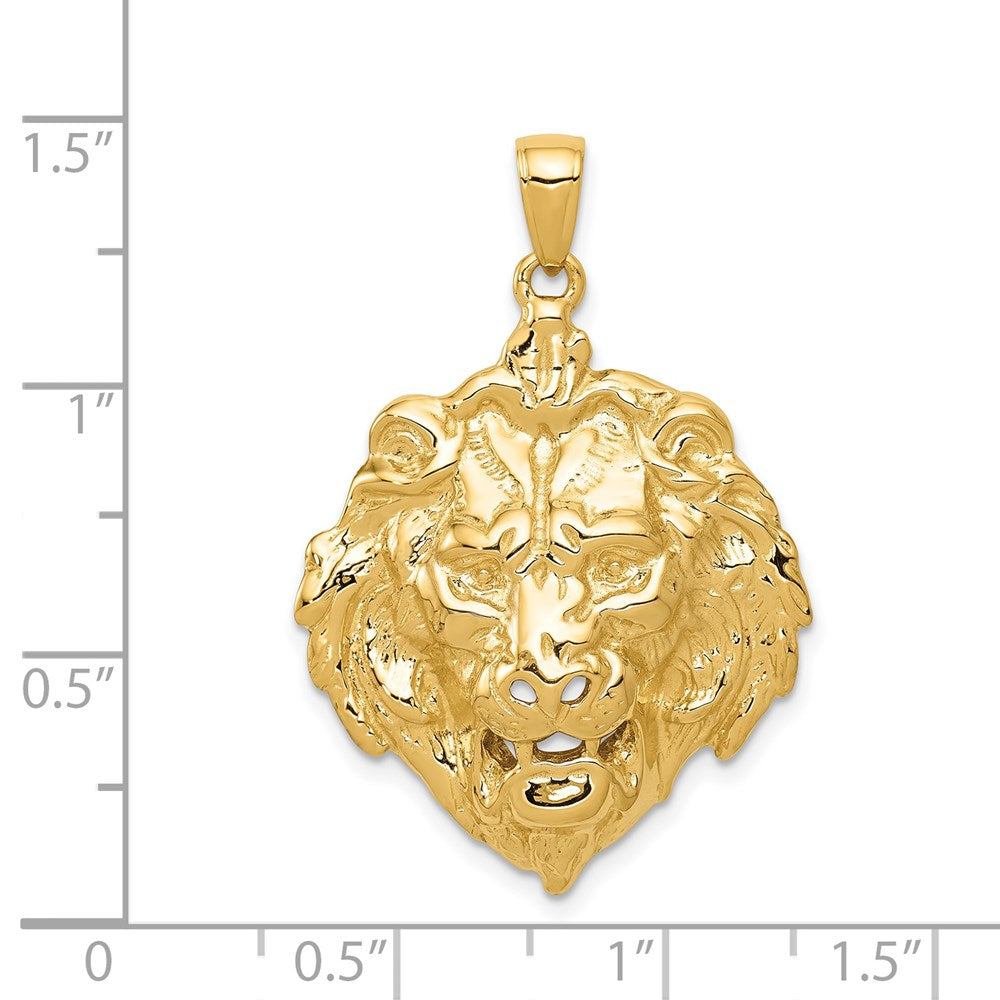 14k Lion Head Charm