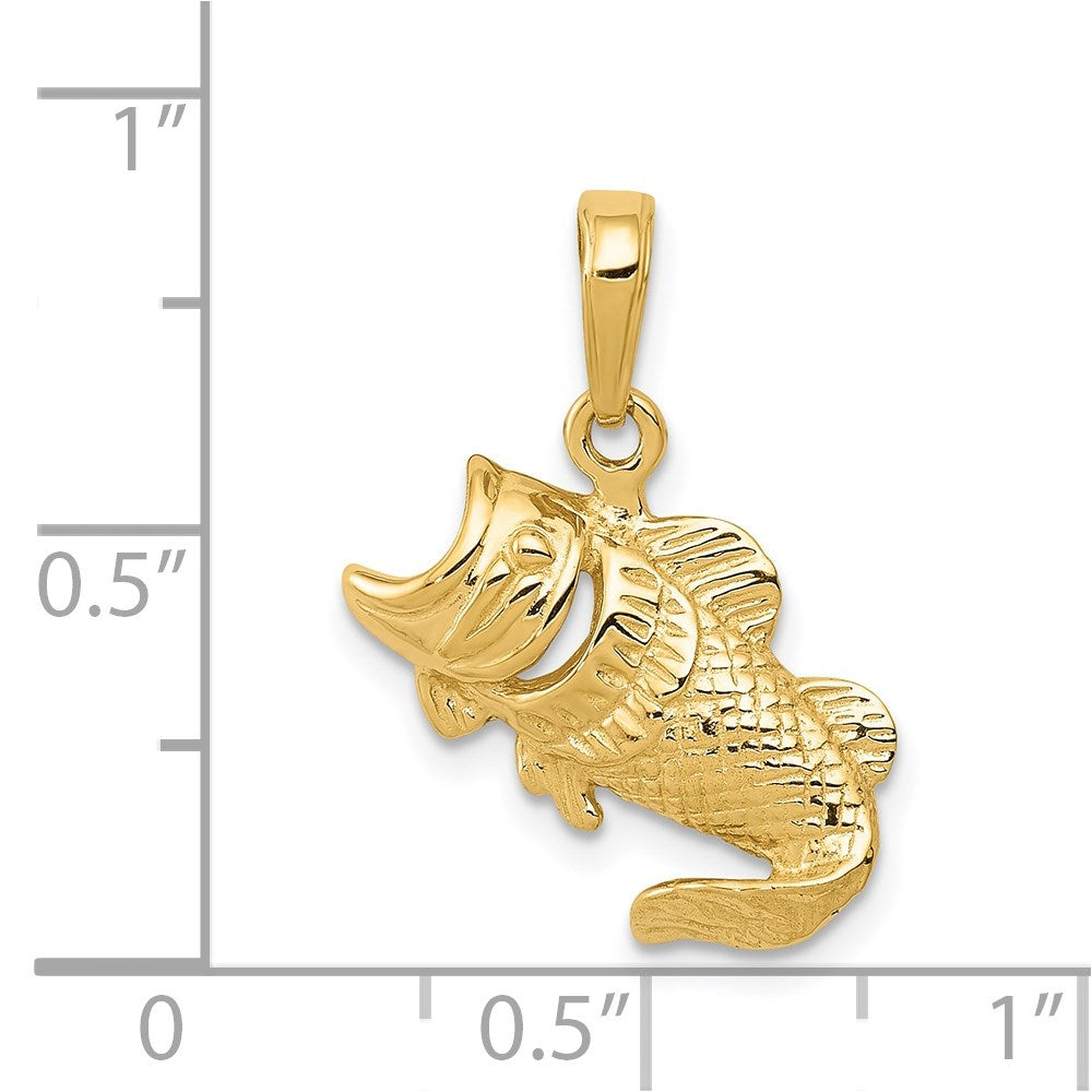 Gold Polished Fish Pendants