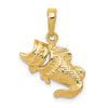 Gold Polished Fish Pendants