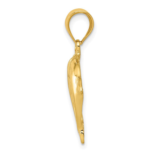 14k Two Dolphins Pendant