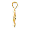 14k Peace Sign Turtle Pendant