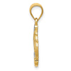 14k and White Rhodium Crown Pendant