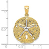 Gold Polished Sand Dollar Pendants