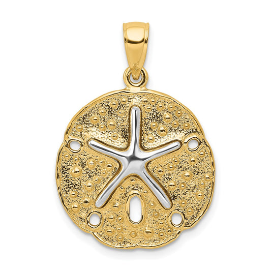 Gold Polished Sand Dollar Pendants