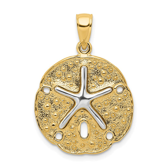 Gold Polished Sand Dollar Pendants