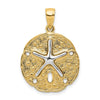 Gold Polished Sand Dollar Pendants