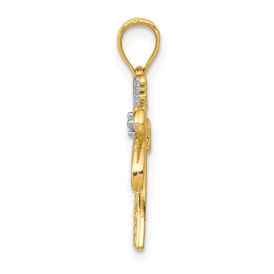 Gold Polished Palm Tree Pendants