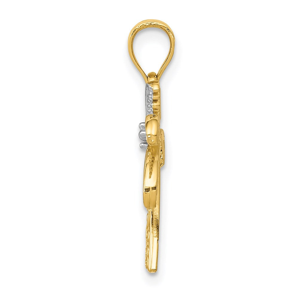 Gold Polished Palm Tree Pendants