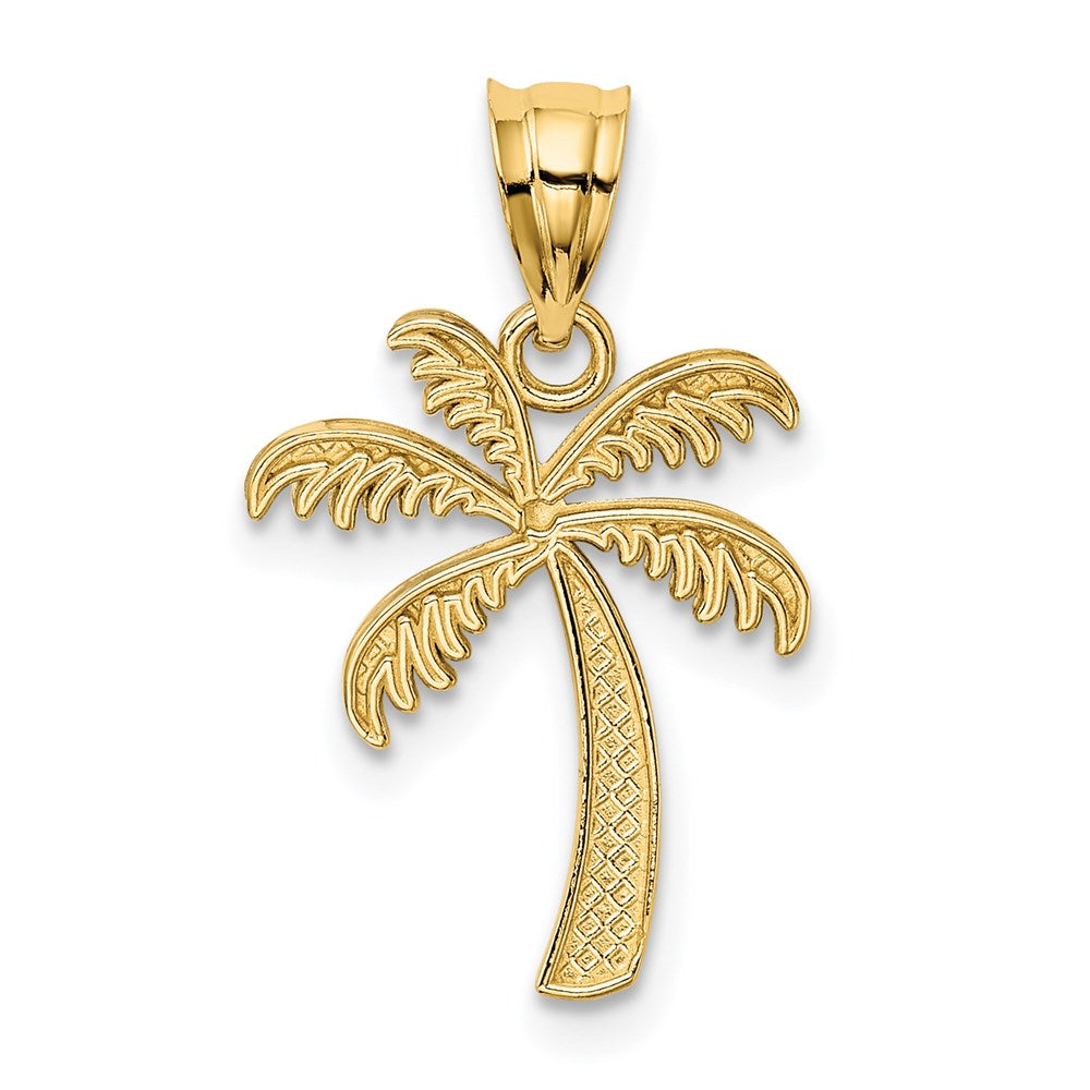 Gold Polished Palm Tree Pendants