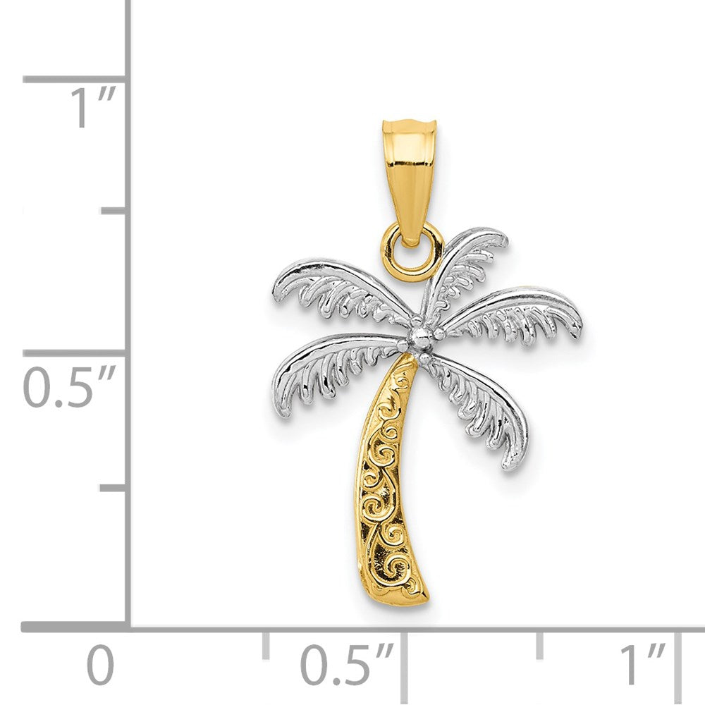 Gold Polished Palm Tree Pendants