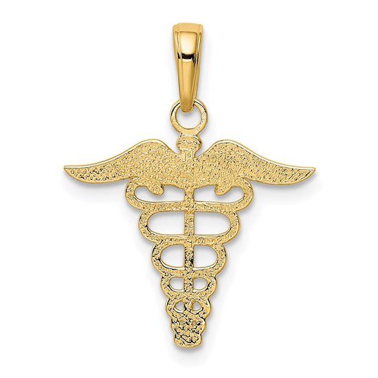 14k Caduceus Charm