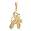 14k Pink Enameled Ballet Slippers Charm