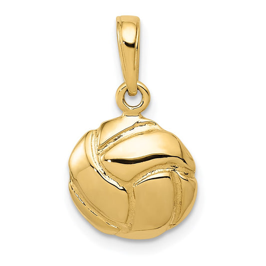 Gold Polished Volleyball Pendants