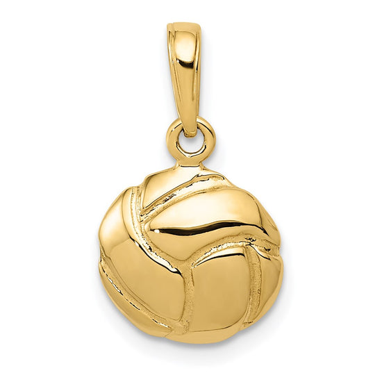 Gold Polished Volleyball Pendants