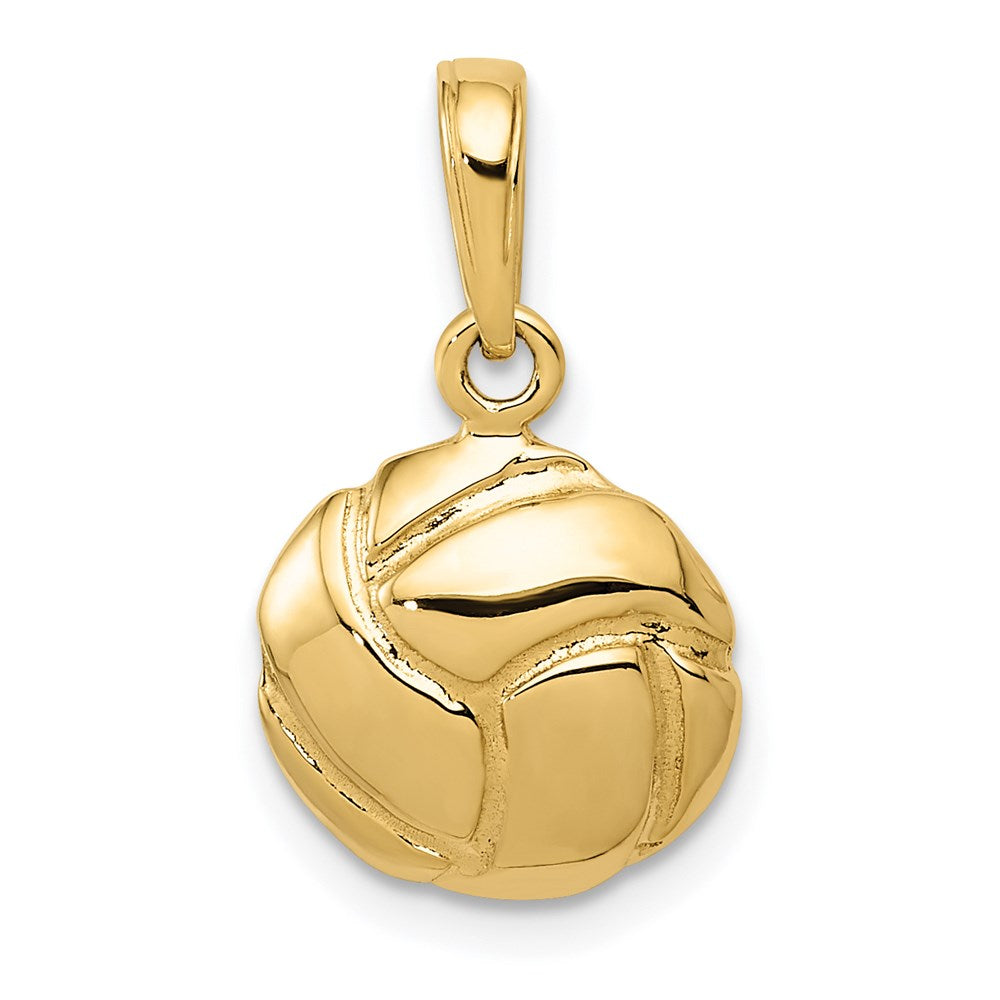 Gold Polished Volleyball Pendants