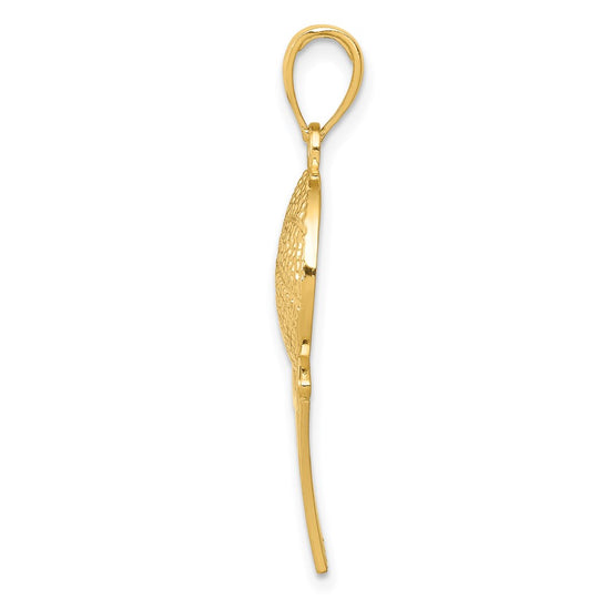 Gold Polished Basketball Pendants