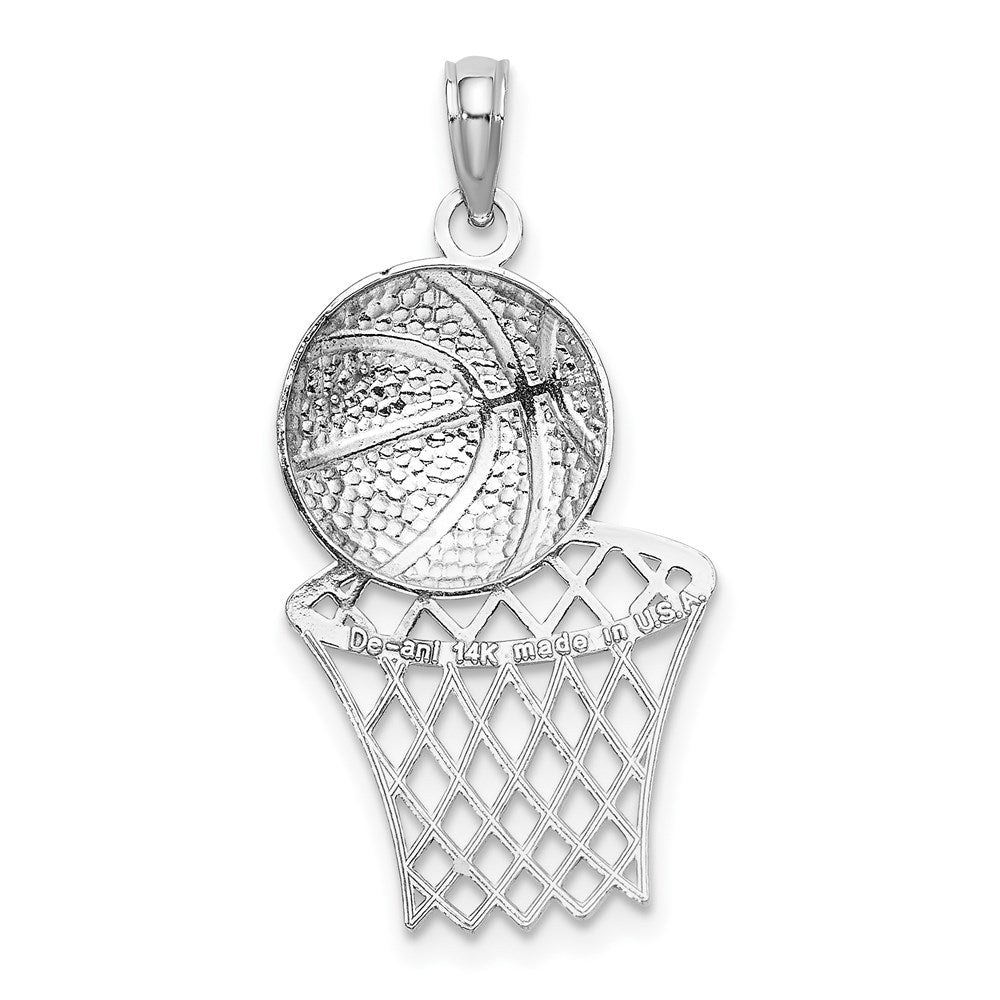 Gold Polished Basketball Pendants