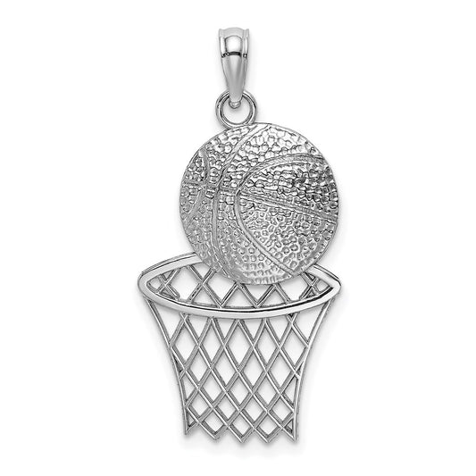 Gold Polished Basketball Pendants