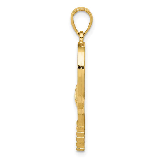 Gold Polished Tennis Pendants