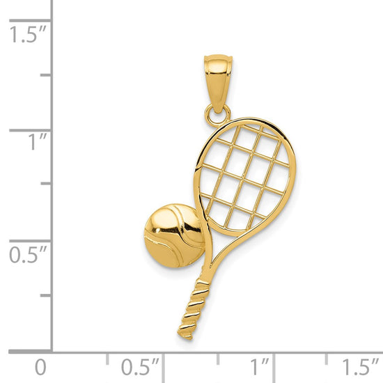 Gold Polished Tennis Pendants