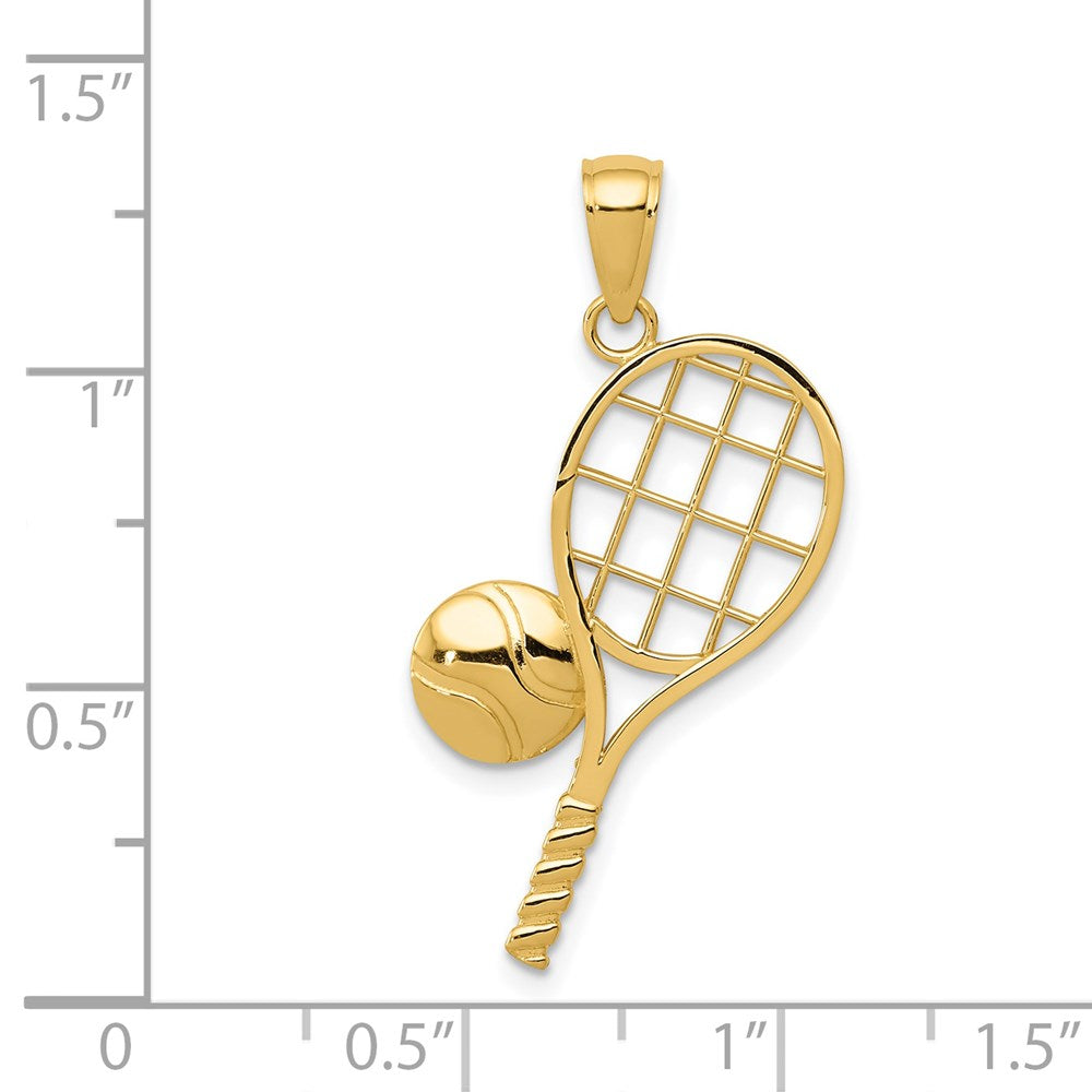 Gold Polished Tennis Pendants