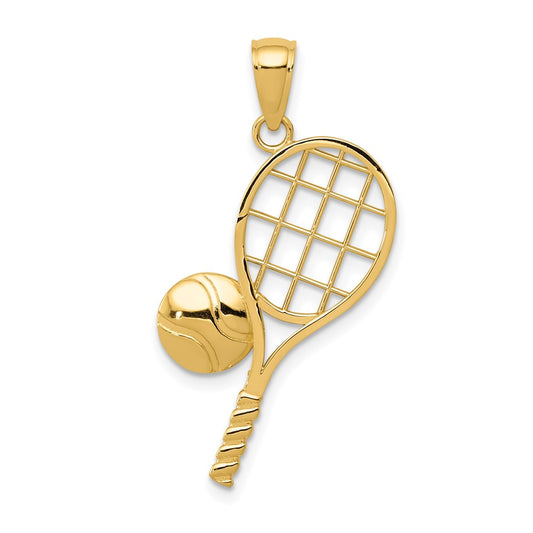Gold Polished Tennis Pendants