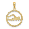 Gold Polished Swimming Pendants
